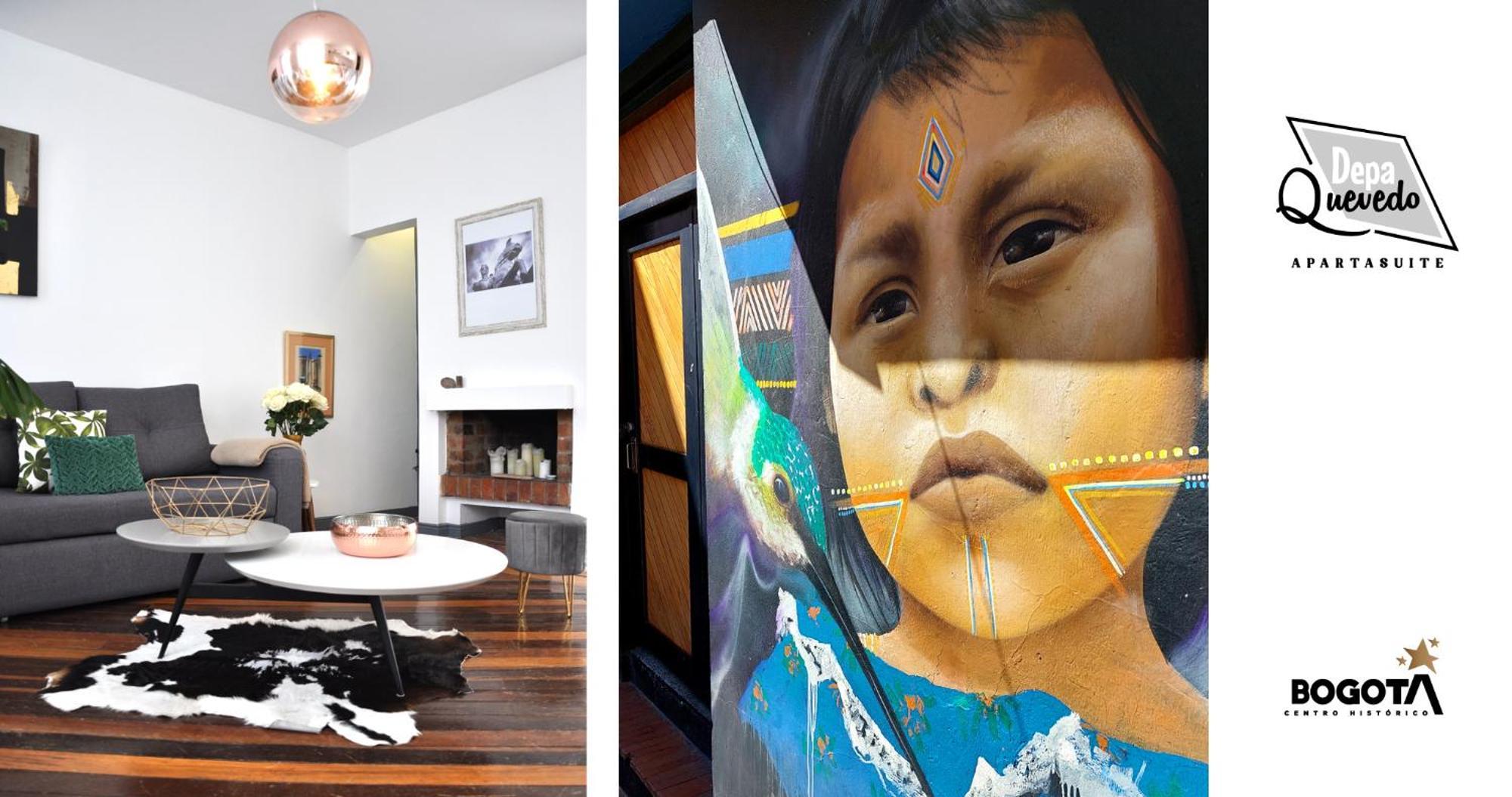 Depa Quevedo - Trendy Revamped Flat - Exceptional Spot In Bogota'S Historic Colonial Square - Candelaria Exteriér fotografie
